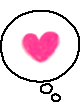 Gif animé coeur pensé